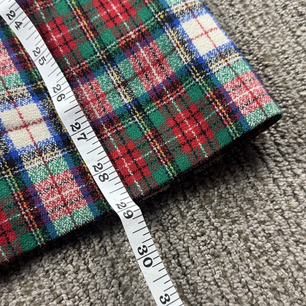 VTG Pendleton Womens 8 Wool Blazer Jacket Red Green Plaid Christmas Holiday - Picture 3 of 8